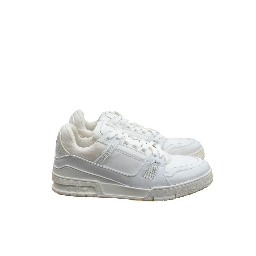 Louis Vuitton White Leather Low-Top Sneakers – UK‎ 9 / US 10 / EU 44 - Picture 4 of 13